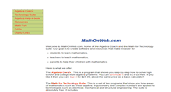 Desktop Screenshot of mathonweb.com