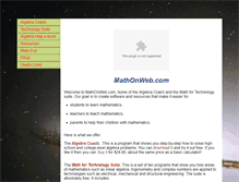 Tablet Screenshot of mathonweb.com